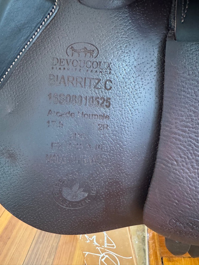 17.5” 2016 Devoucoux Biarritz C Jump Saddle - Full Buffalo!
