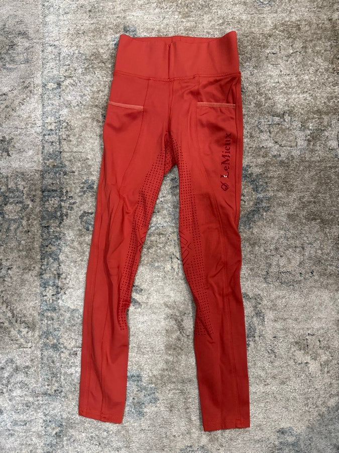 LEMIEUX Orange Lemieux riding pants kids size 11/ 12