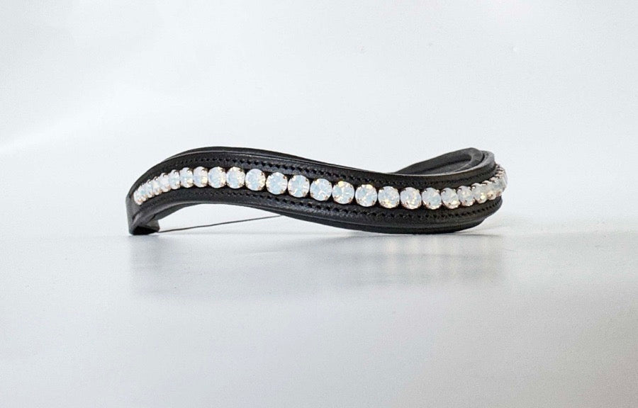 Rose Gold and White Crystal Browband