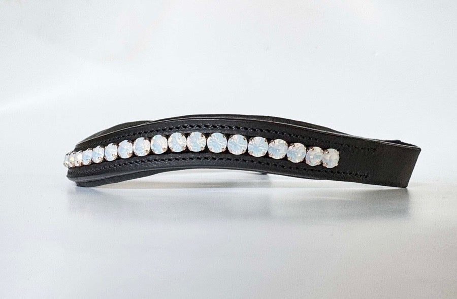 Rose Gold and White Crystal Browband