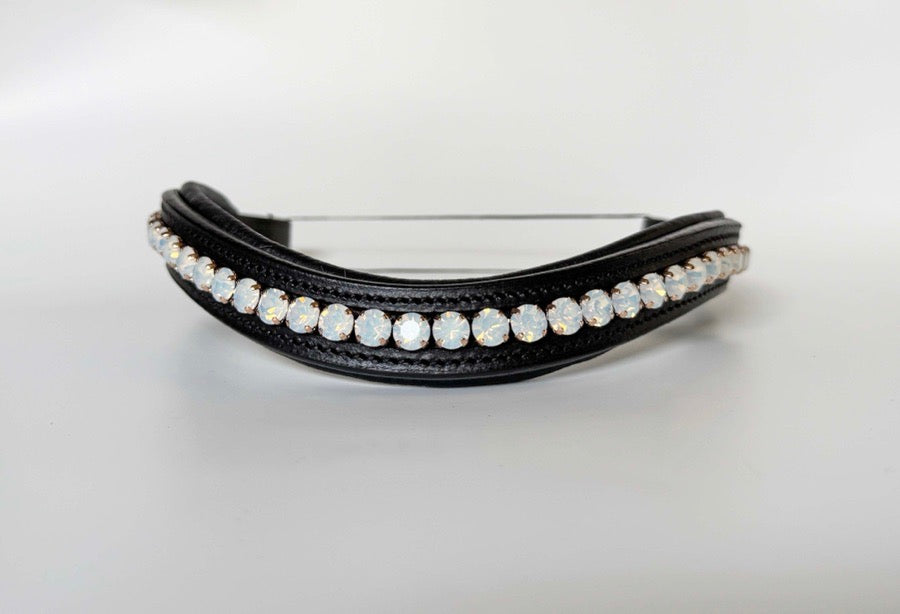 Rose Gold and White Crystal Browband