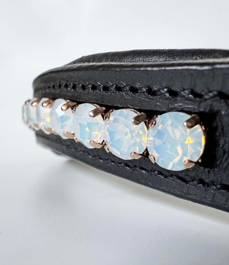 Rose Gold and White Crystal Browband