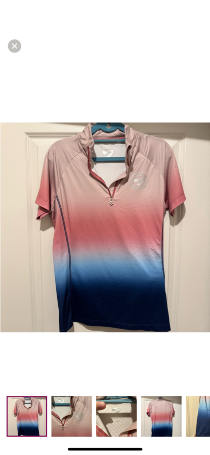 Other Aubrion pink and blue ombré short sleeve top