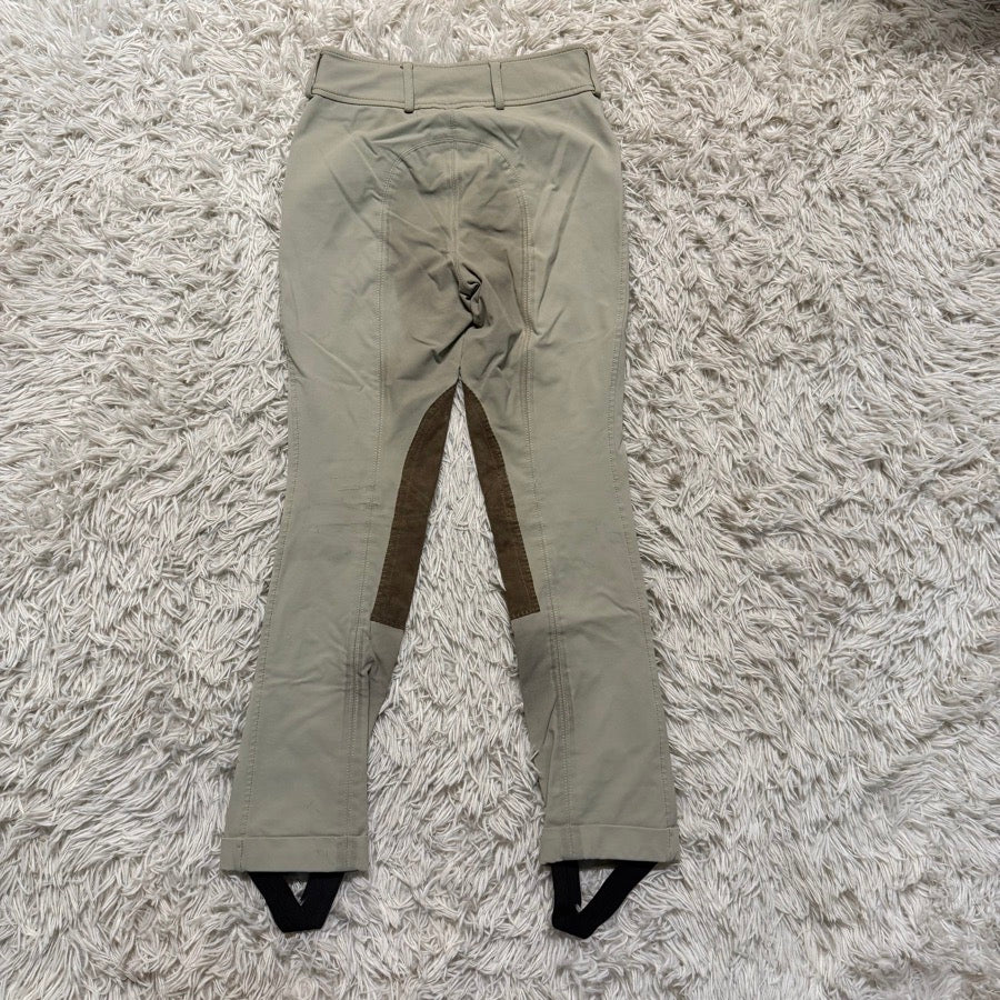 Girl’s Size 12R Tan RJ Classics Knee Patch Horseback Riding Jodphur Breeches