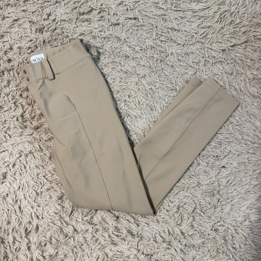 Women’s Large Tan Yagya Full Seat Horseback Riding Breeches. Good Condition.