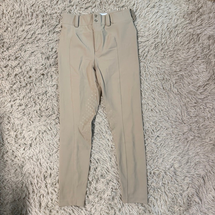 Women’s Large Tan Yagya Full Seat Horseback Riding Breeches. Good Condition.