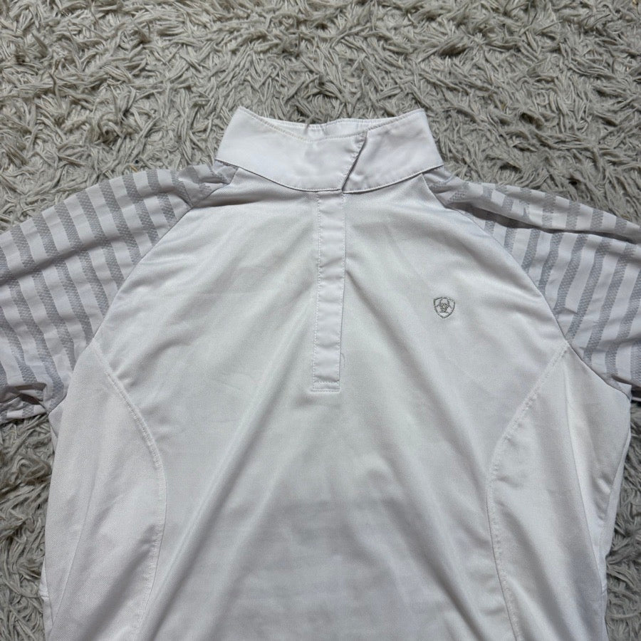 ARIAT Women’s XL White Ariat Short Sleeve Horseback Riding Show Shirt (2)
