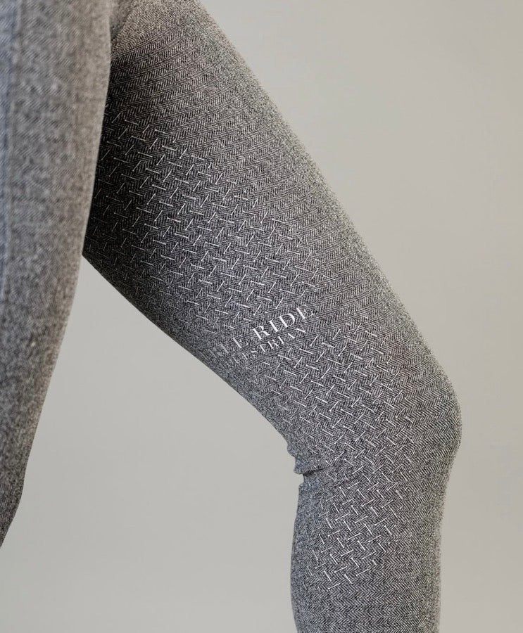 Free Ride Equestrian - Lux Hybrid - Gray Tweed - Knee Patch