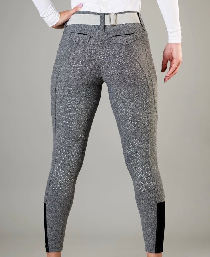 Free Ride Equestrian - Lux Hybrid - Gray Tweed - Knee Patch