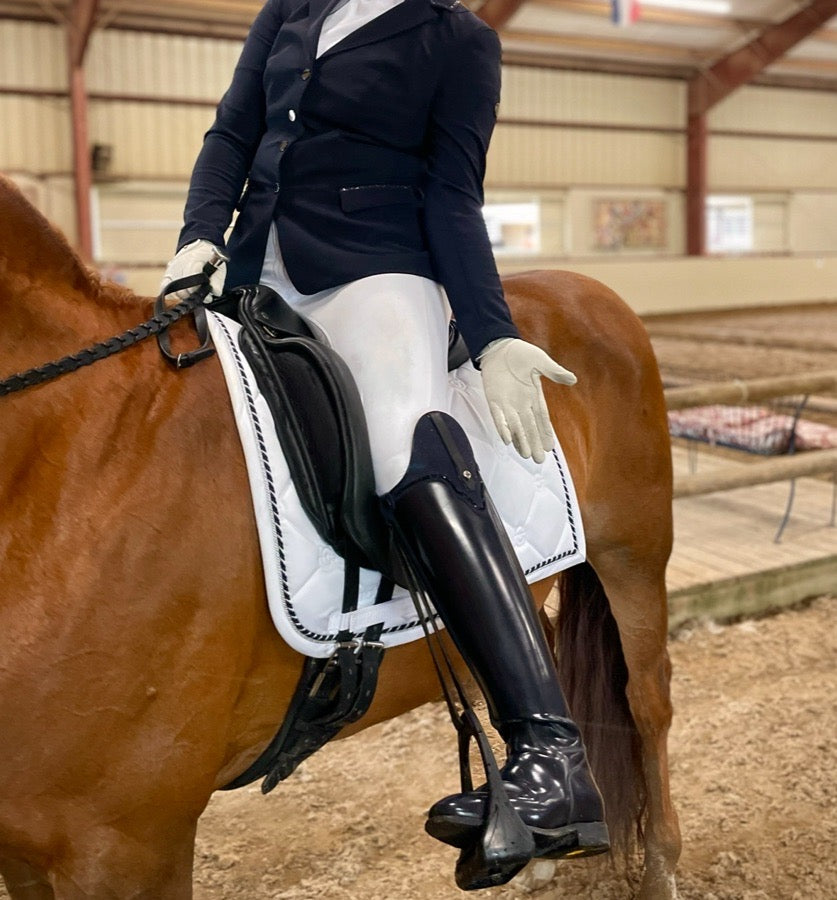 Custom Navy DeNiro Dressage Boots 39 MA XXL