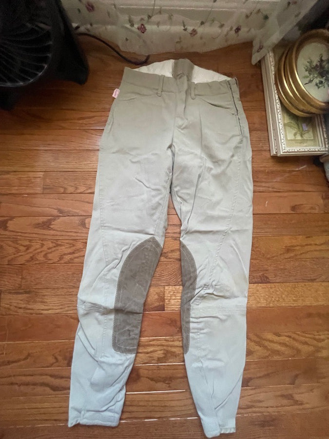 Tailored Sportsman Tan Side Zip Breech, size 26R