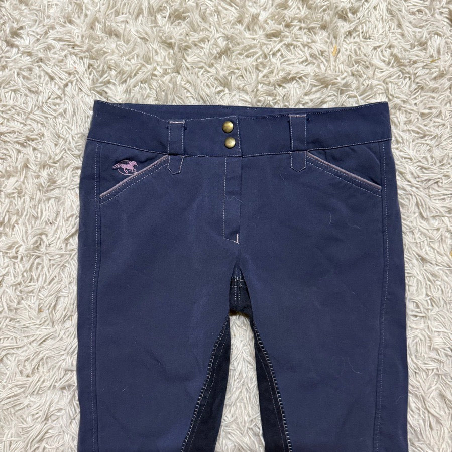 Women’s Navy Smartpak Piper Full Seat Horseback Riding Breeches. Good Condition.