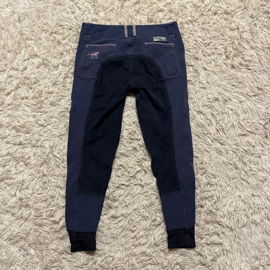 Women’s Navy Smartpak Piper Full Seat Horseback Riding Breeches. Good Condition.