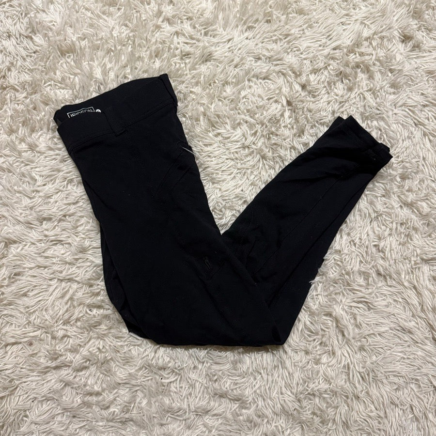 Women’s XL Black Irideon Knee Patch Horseback Riding Tights Breeches. Good Cond