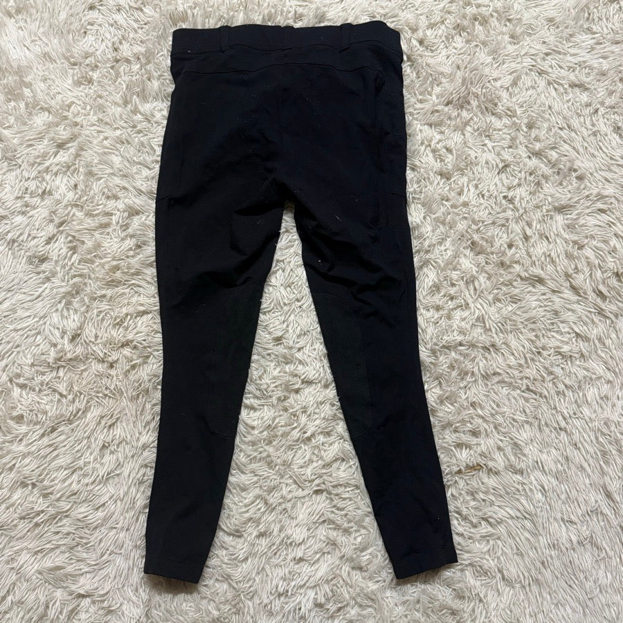 Women’s XL Black Irideon Knee Patch Horseback Riding Tights Breeches. Good Cond