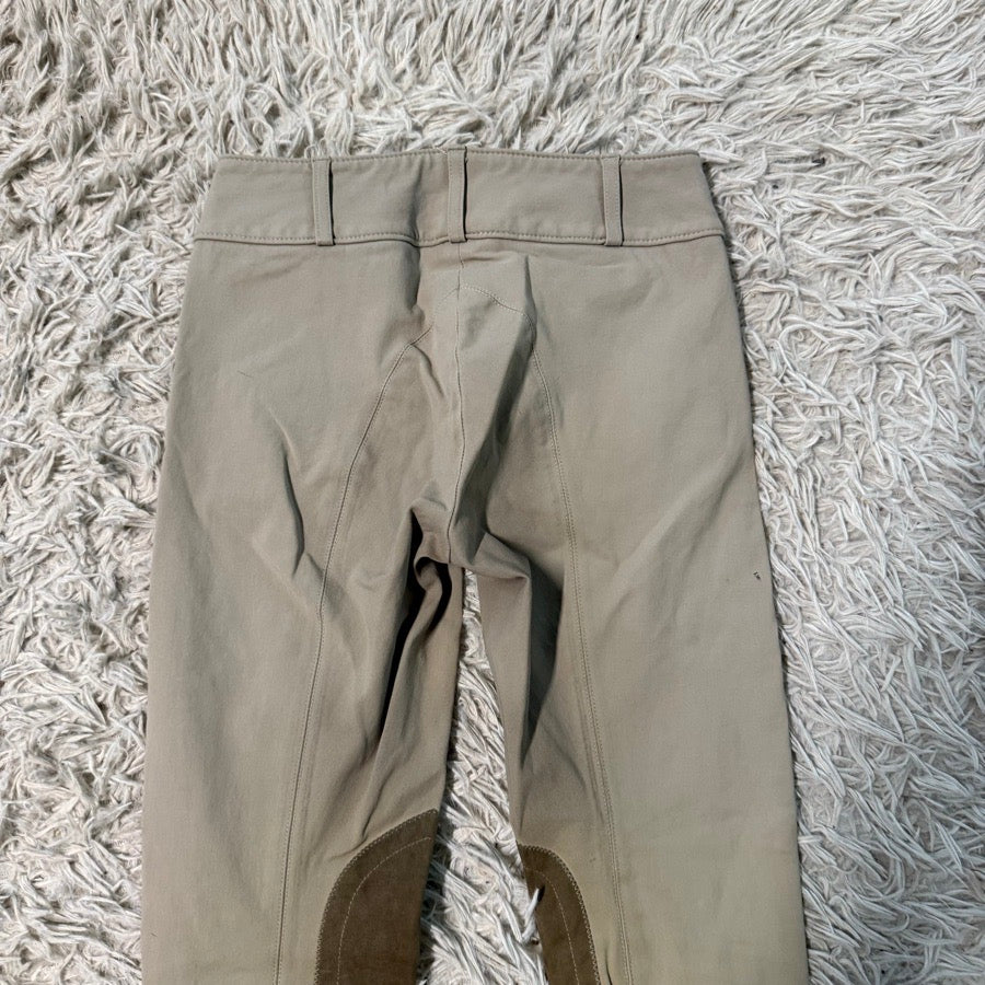 Girl’s Size 12 Tan Tailored Sportsman Knee Patch Horseback Riding Breeches