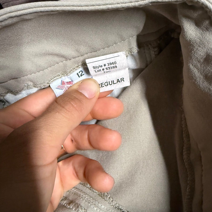 Girl’s Size 12 Tan Tailored Sportsman Knee Patch Horseback Riding Breeches
