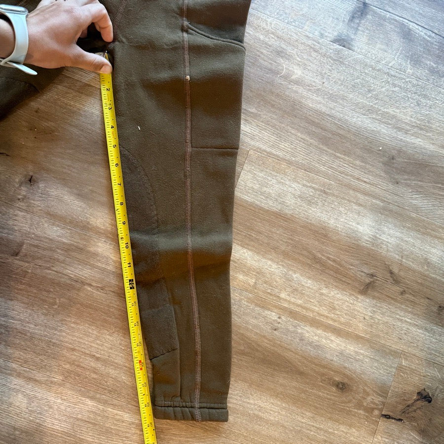 Girl’s Brown Kerrits Winter Knee Patch Horseback Riding Tights Breeches. Good Co