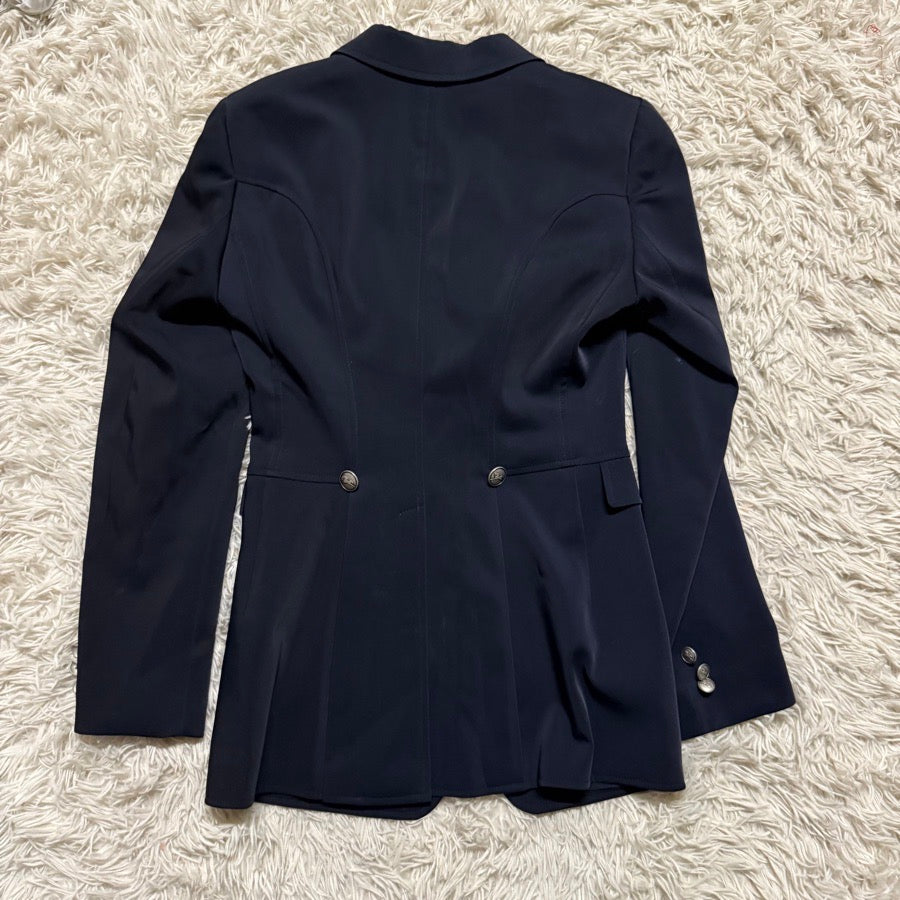 Women’s 00R Navy RJ Classics Horseback Riding Show Coat. Needs button repair.