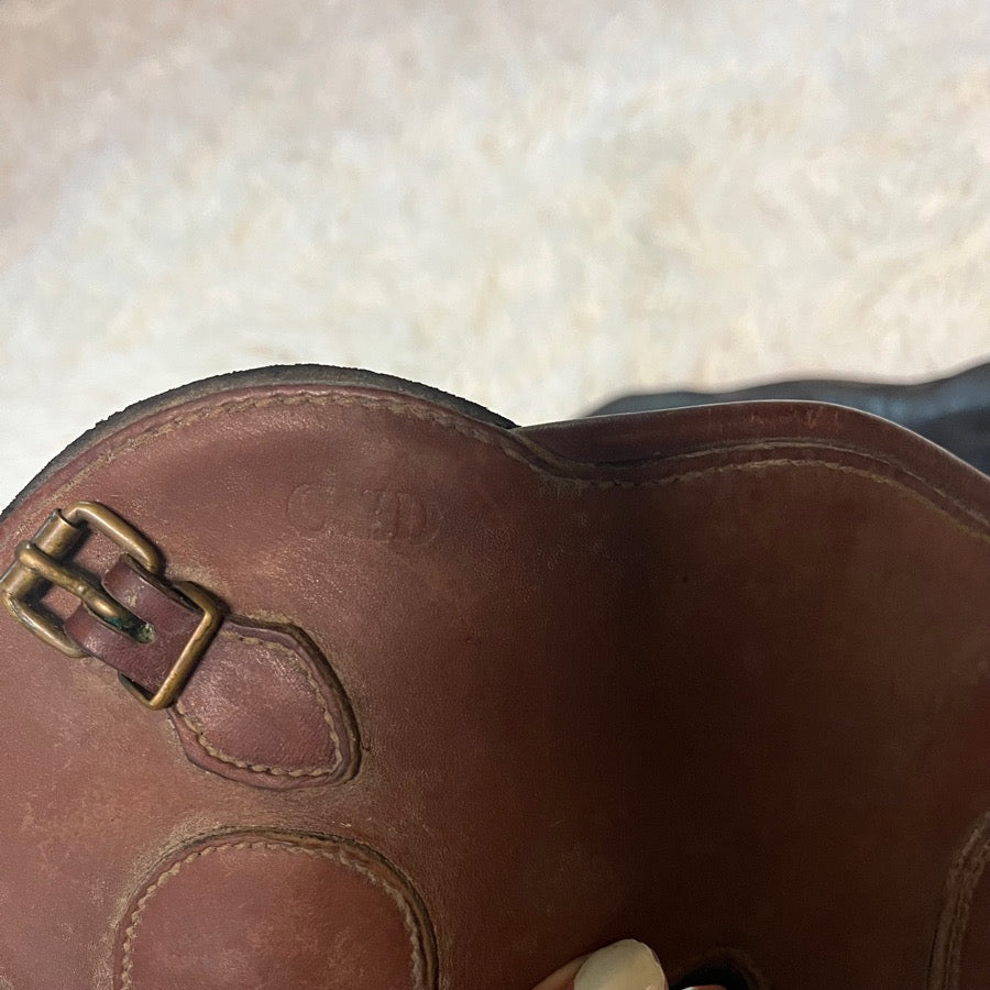Size 3 Brown Leather CWD Horseback Riding Hind Jumping Boots. Good Condition.