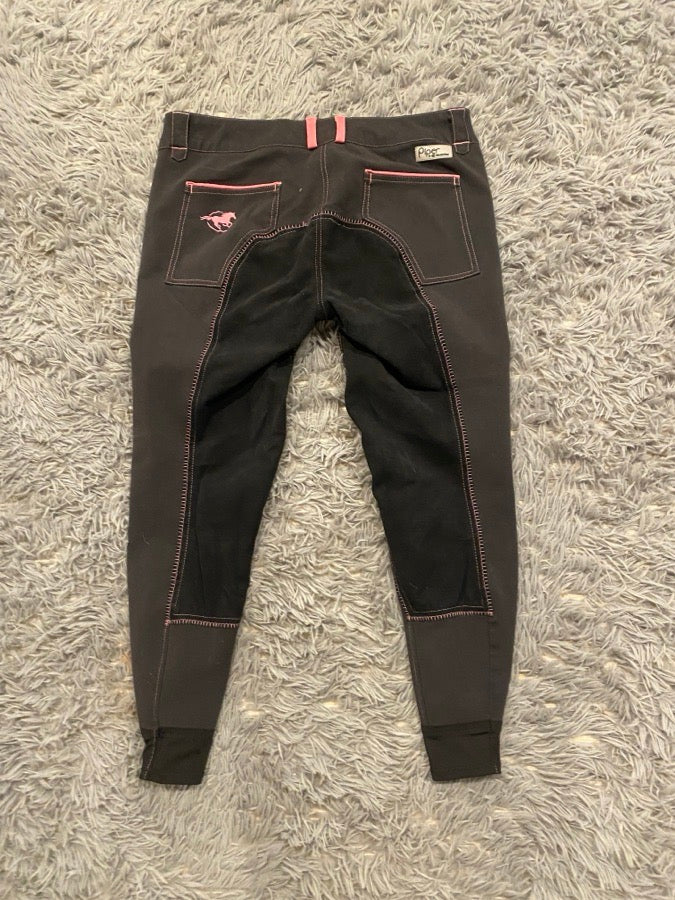 black with hot pink lining smartpack piper breeches