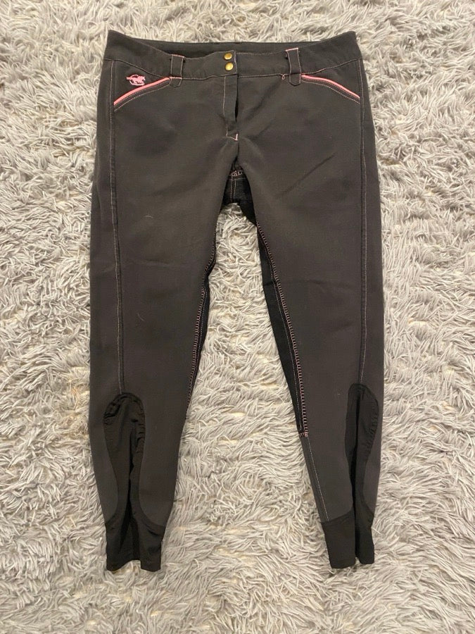black with hot pink lining smartpack piper breeches