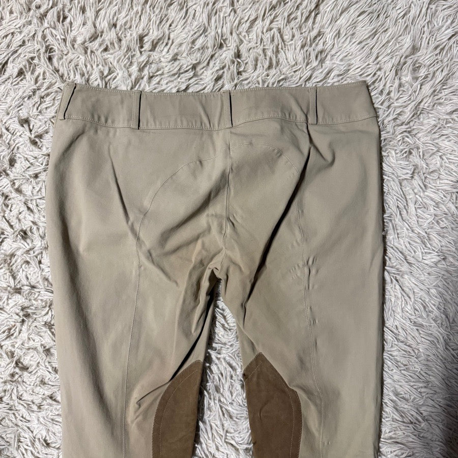 Women’s Size 36 Tan Tailored Sportsman Knee Patch Horseback Riding Breeches