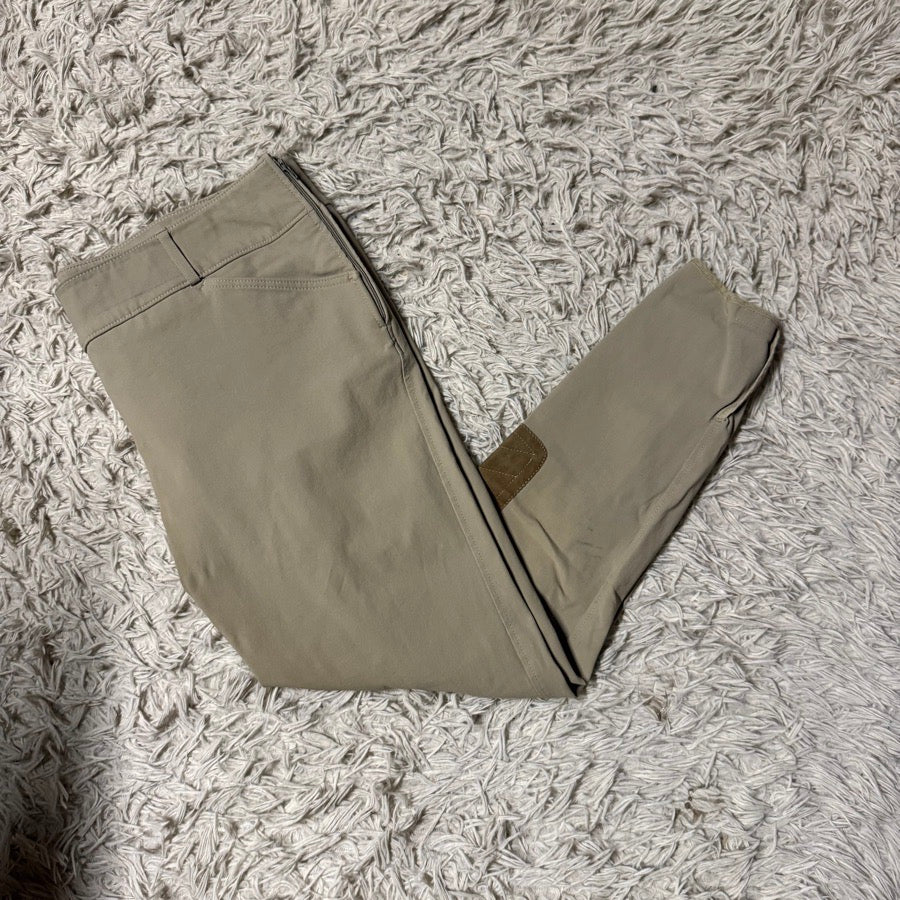 Women’s Size 36 Tan Tailored Sportsman Knee Patch Horseback Riding Breeches