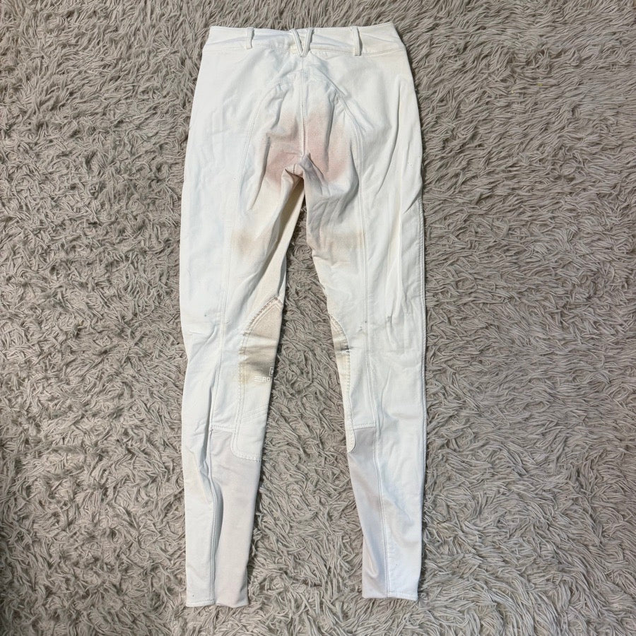 Women’s Size 26L White Romfh Knee Patch Horseback Riding Breeches