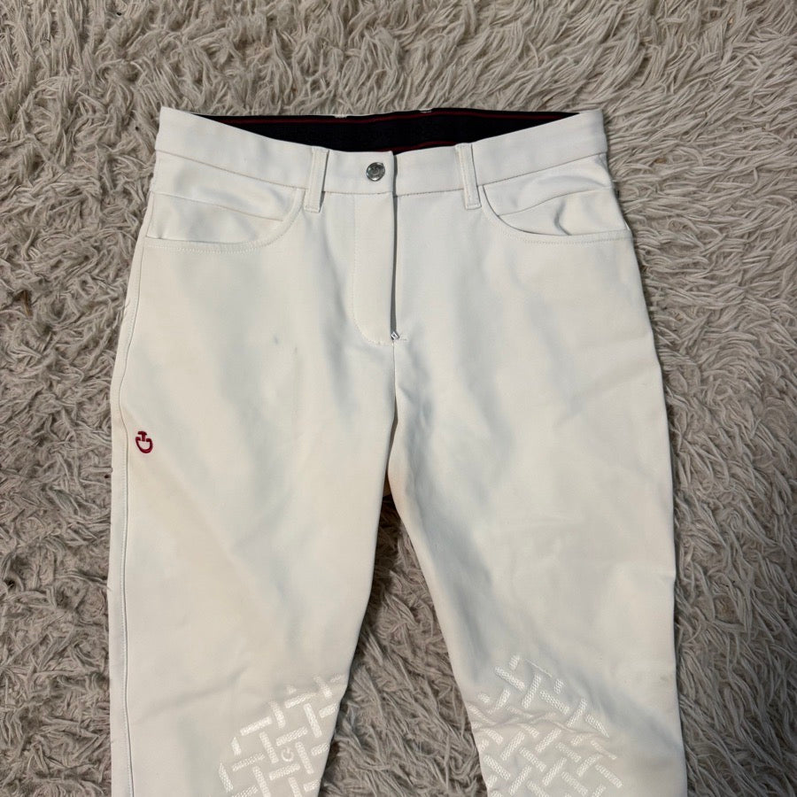 Women’s Size IT42 White Cavalleria Toscana Knee Patch Horseback Riding Breeches