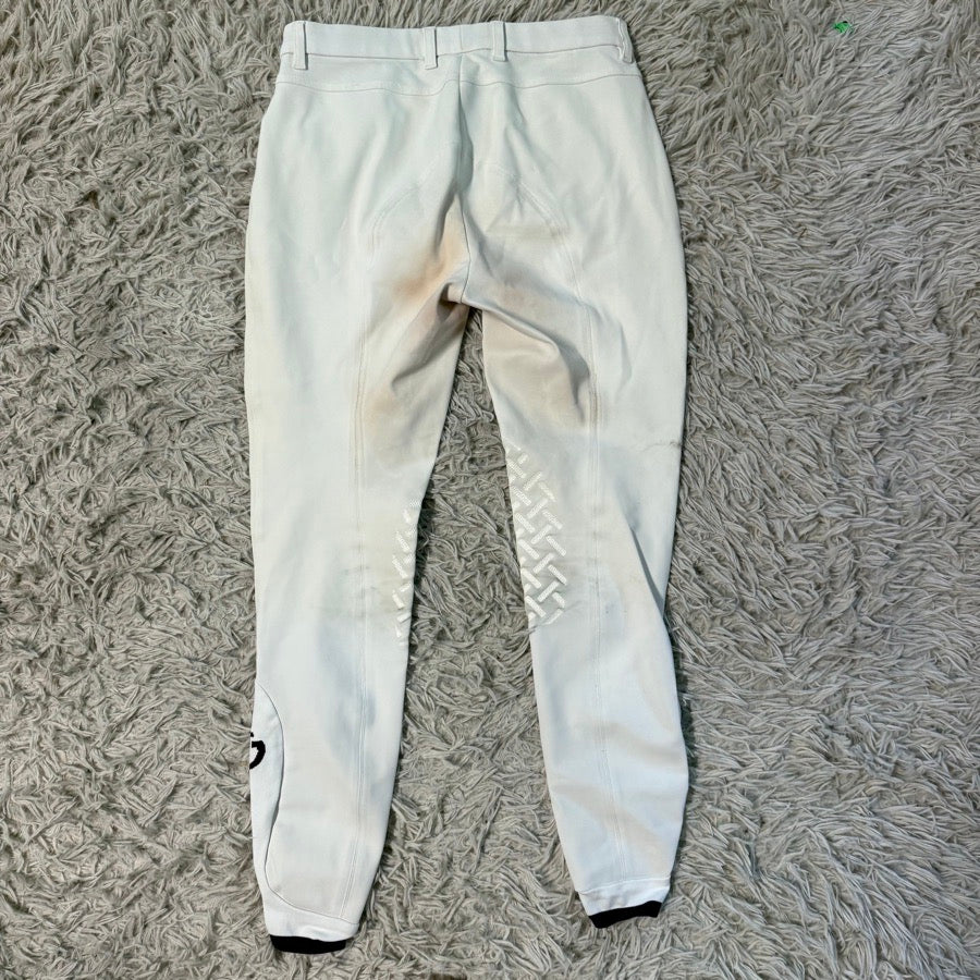 Women’s Size IT42 White Cavalleria Toscana Knee Patch Horseback Riding Breeches