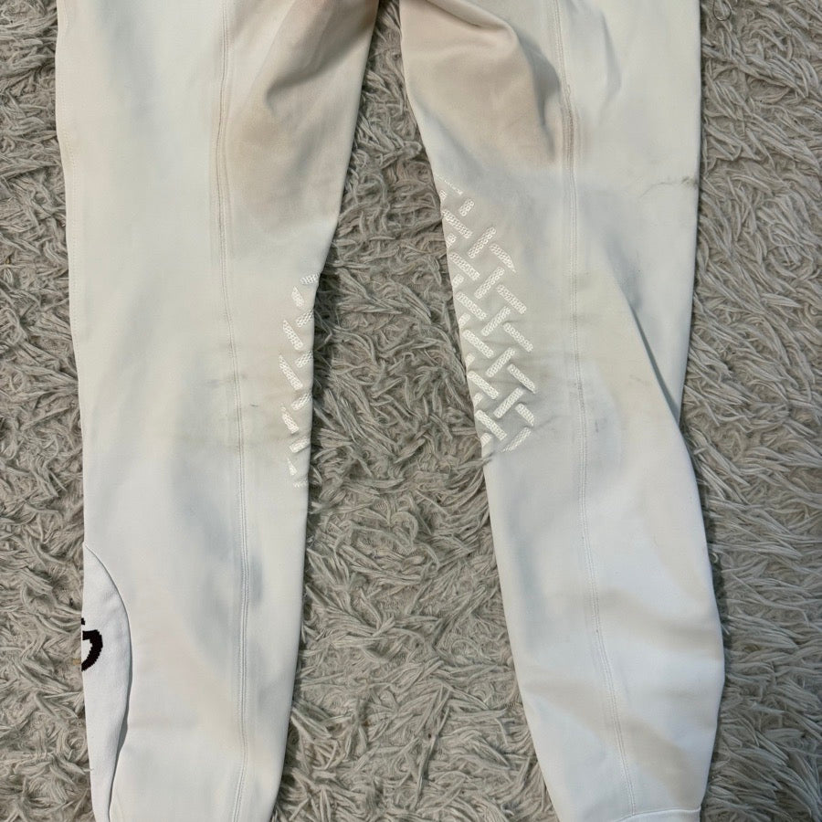 Women’s Size IT42 White Cavalleria Toscana Knee Patch Horseback Riding Breeches