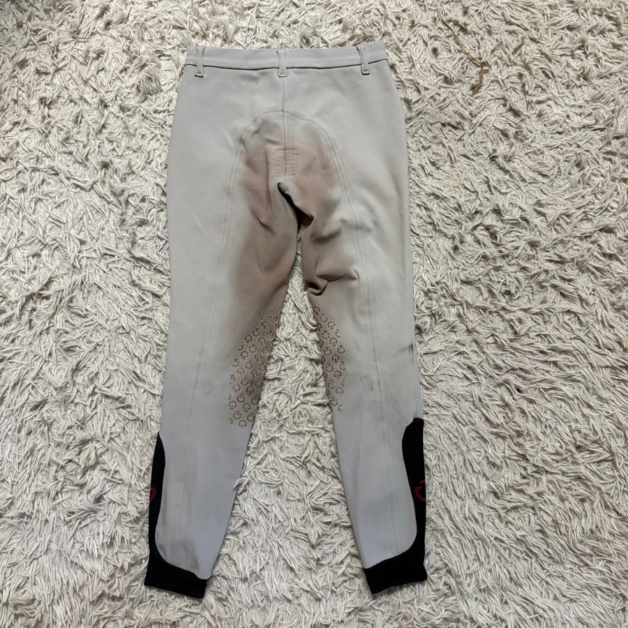 Girl’s Size 12 Tan Cavalleria Toscana Knee Patch Horseback Riding Breeches