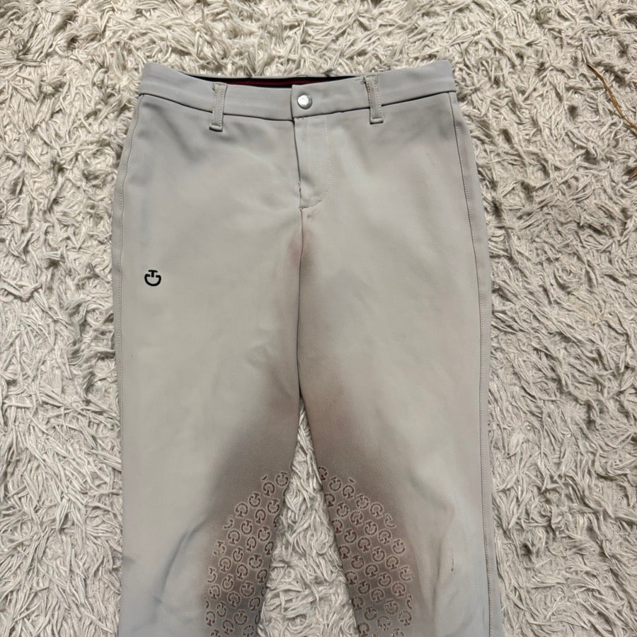 Girl’s Size 12 Tan Cavalleria Toscana Knee Patch Horseback Riding Breeches