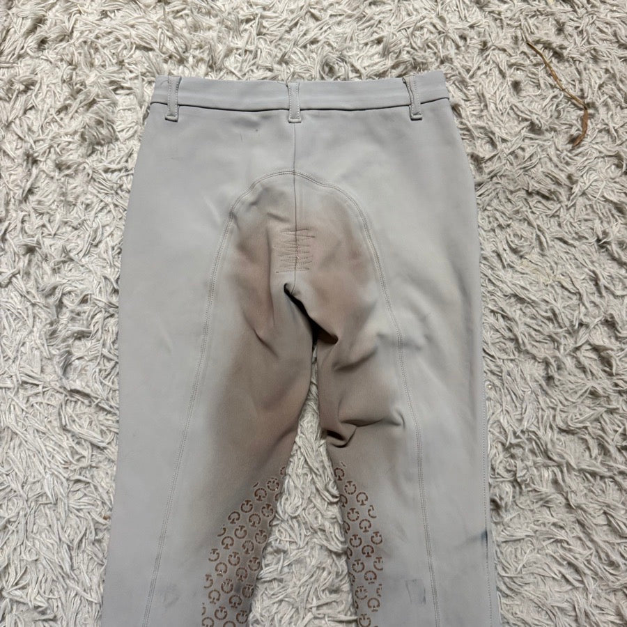 Girl’s Size 12 Tan Cavalleria Toscana Knee Patch Horseback Riding Breeches