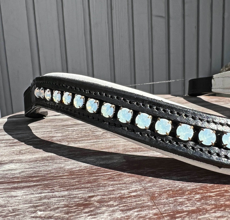 Other Moonstone Crystal Browband with White Contrast Padding (5)