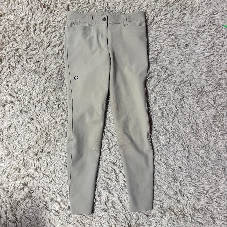 Women’s Size IT40 Tan Ego 7 Knee Patch Horseback Riding Breeches. Good Condition