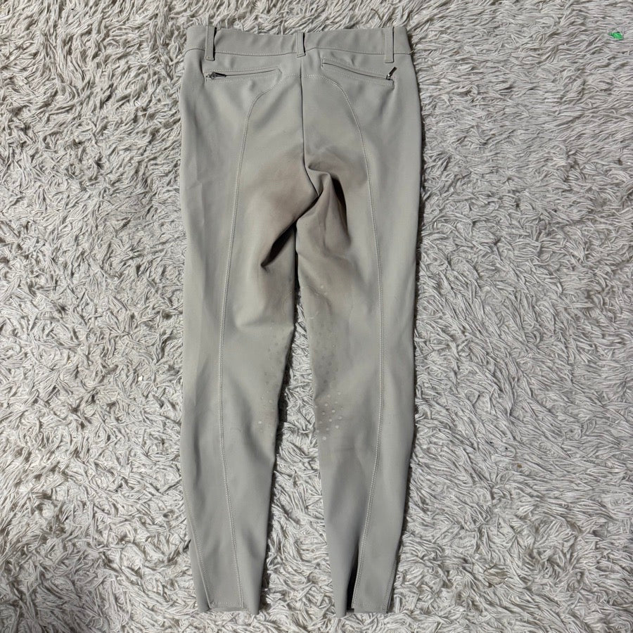 Women’s Size IT40 Tan Ego 7 Knee Patch Horseback Riding Breeches. Good Condition