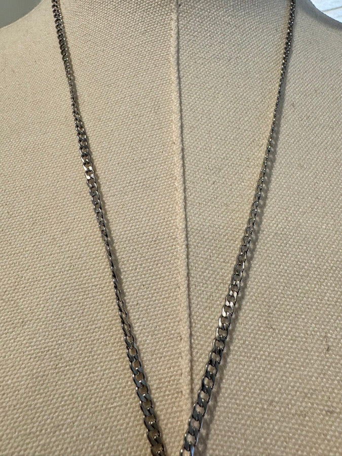 NWOT Sterling Silver Horse Bit Necklace w/Gold Accents & Clasp