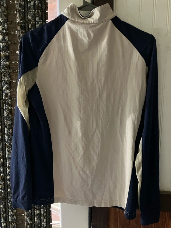 ARIAT Tan/Navy Eis 1/4 zip top M (3)