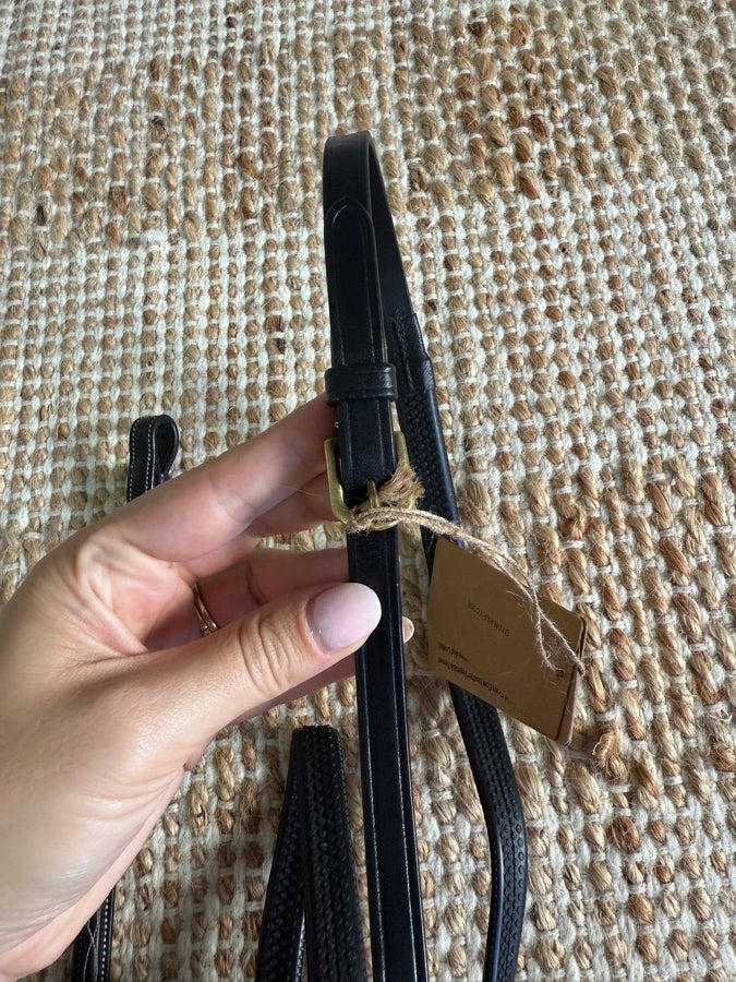 DY'ON NWT Dy’on DC 1/2" Rubber Reins (Black, Cob) (3)