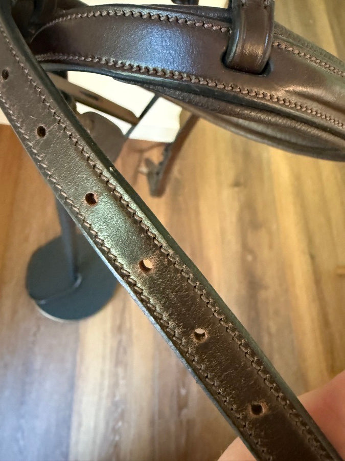 JOSEPH STERLING NEW W/ DEFECT Oversize Joseph Sterling Hunter Bridle w/XL Reins (4)