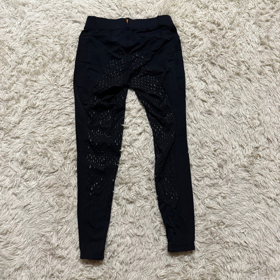 Women’s Large Black Kerrits Full Seat Horseback Riding Tights Breeches. Good Con