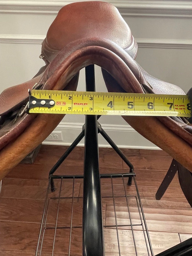 Used wide Beval  jumping saddle 16in