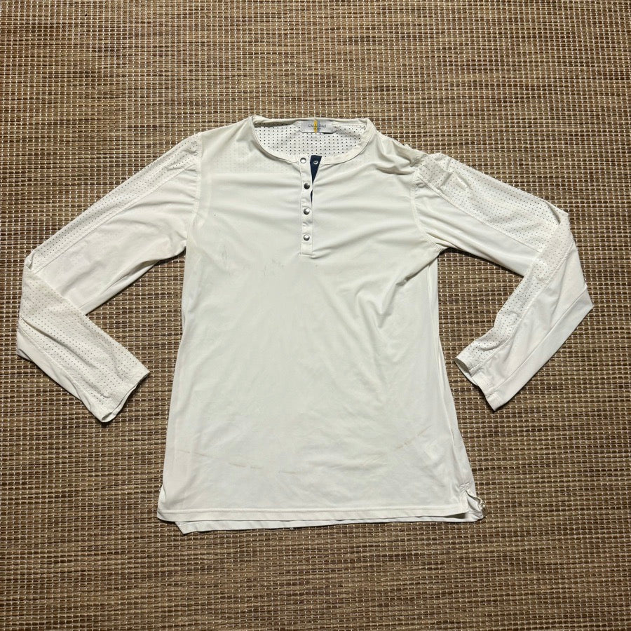 Women’s XS White Callidae Long Sleeve Horseback Riding Sunshirt
