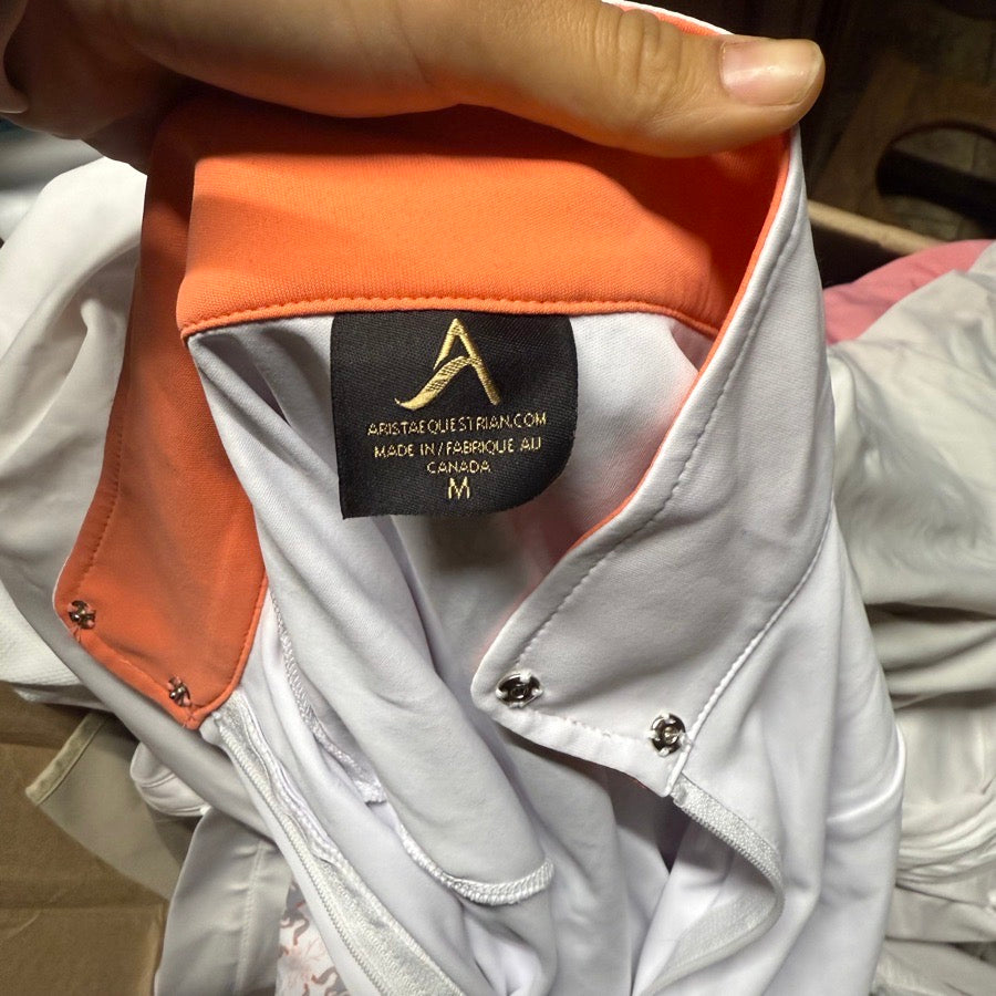 Other Women’s Medium White Arista Long Sleeve Horseback Riding Show Shirt. Good Cond. (3)