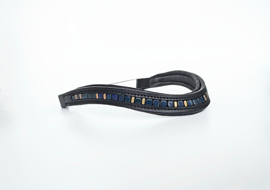 OTHER Blue & Gold Beaded Browband