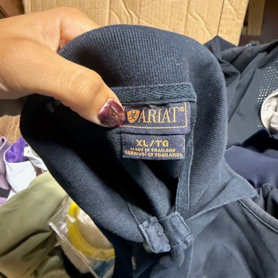 ARIAT Women’s XL Black Ariat Sleeveless Horseback Riding Polo Shirt (3)