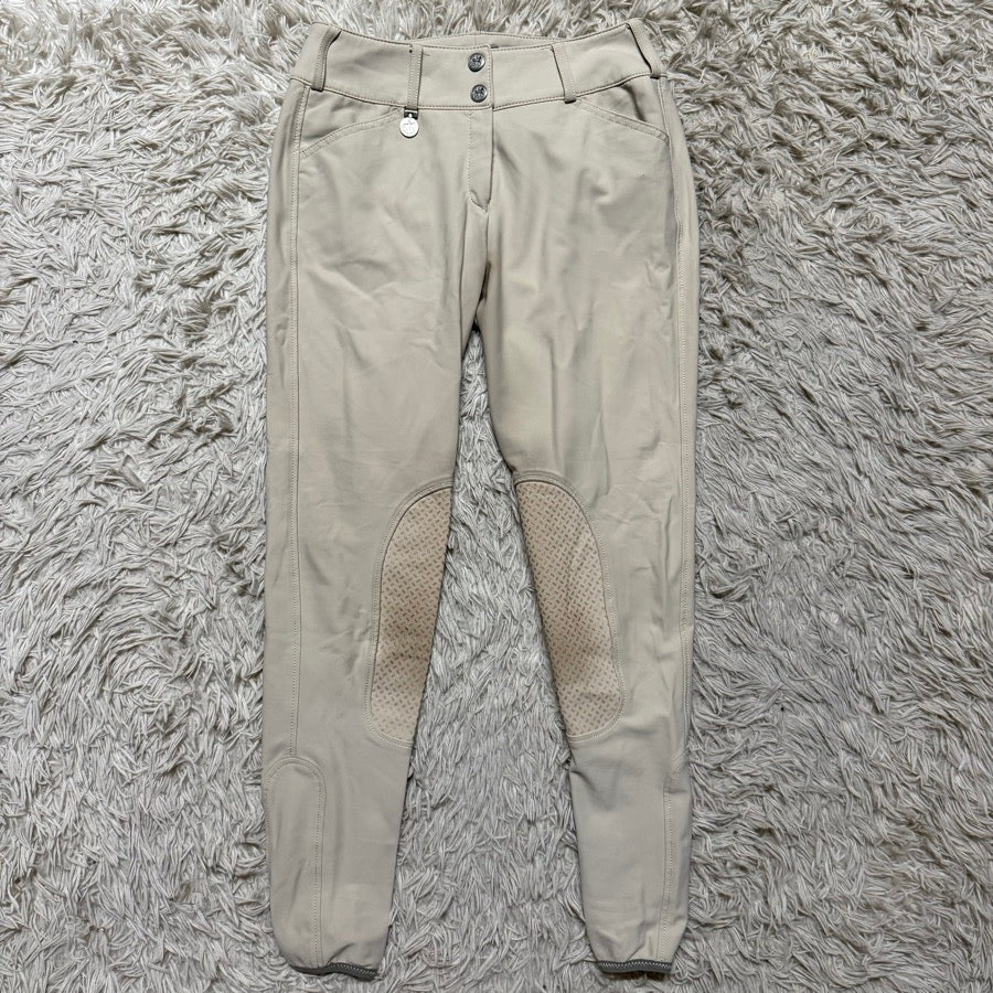 Women’s Size 26L Tan Pikeur Knee Patch Horseback Riding Breeches. Good Condition