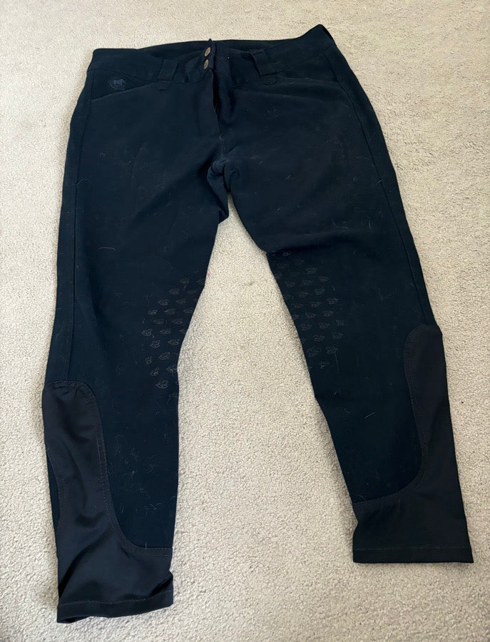 34R Smartpak Piper Original Low-rise silicone grip, navy, knee patch. Used